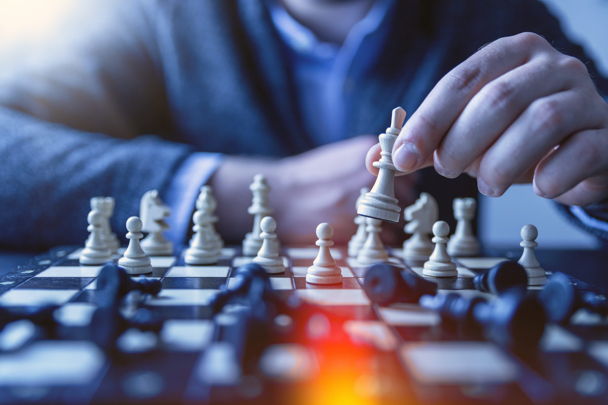 person playing chess